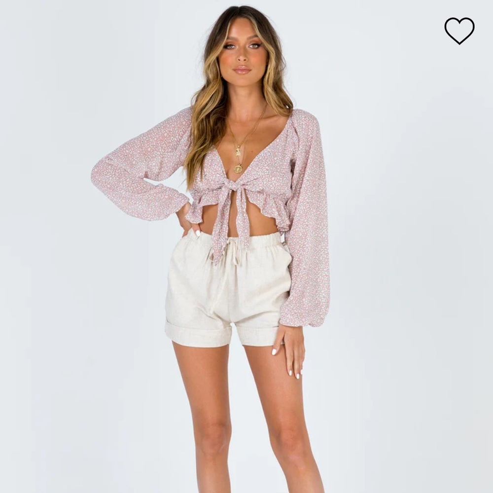 Princess Polly Tie front crop top size 0